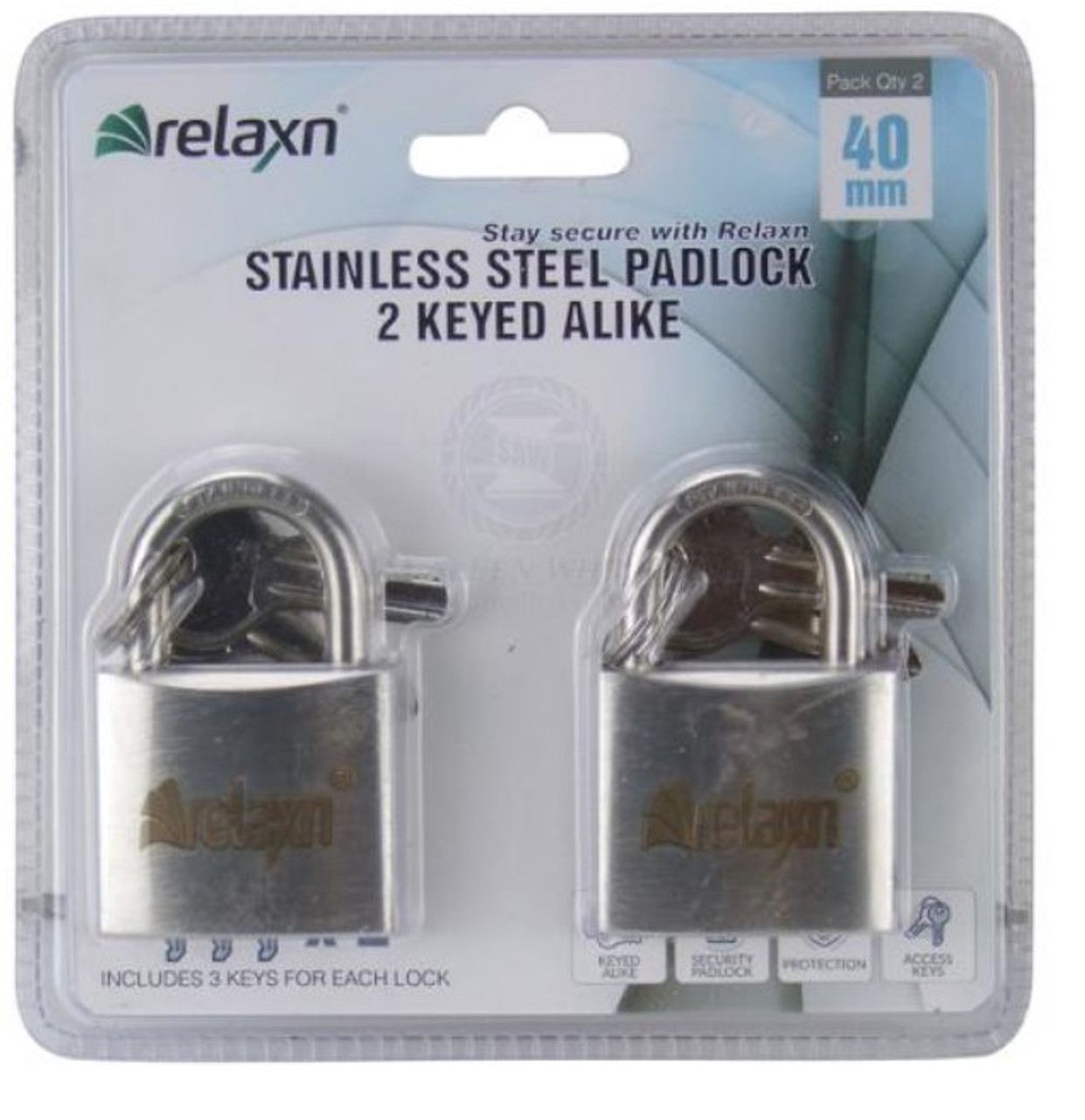 Relaxn Padlock 40mm x 2