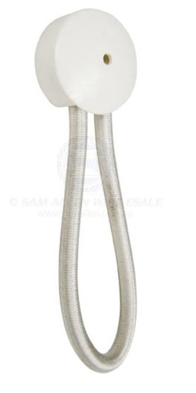 Shock Cord Loop 110mm White Canvas