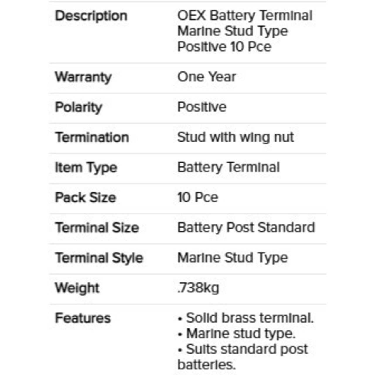 Specifications