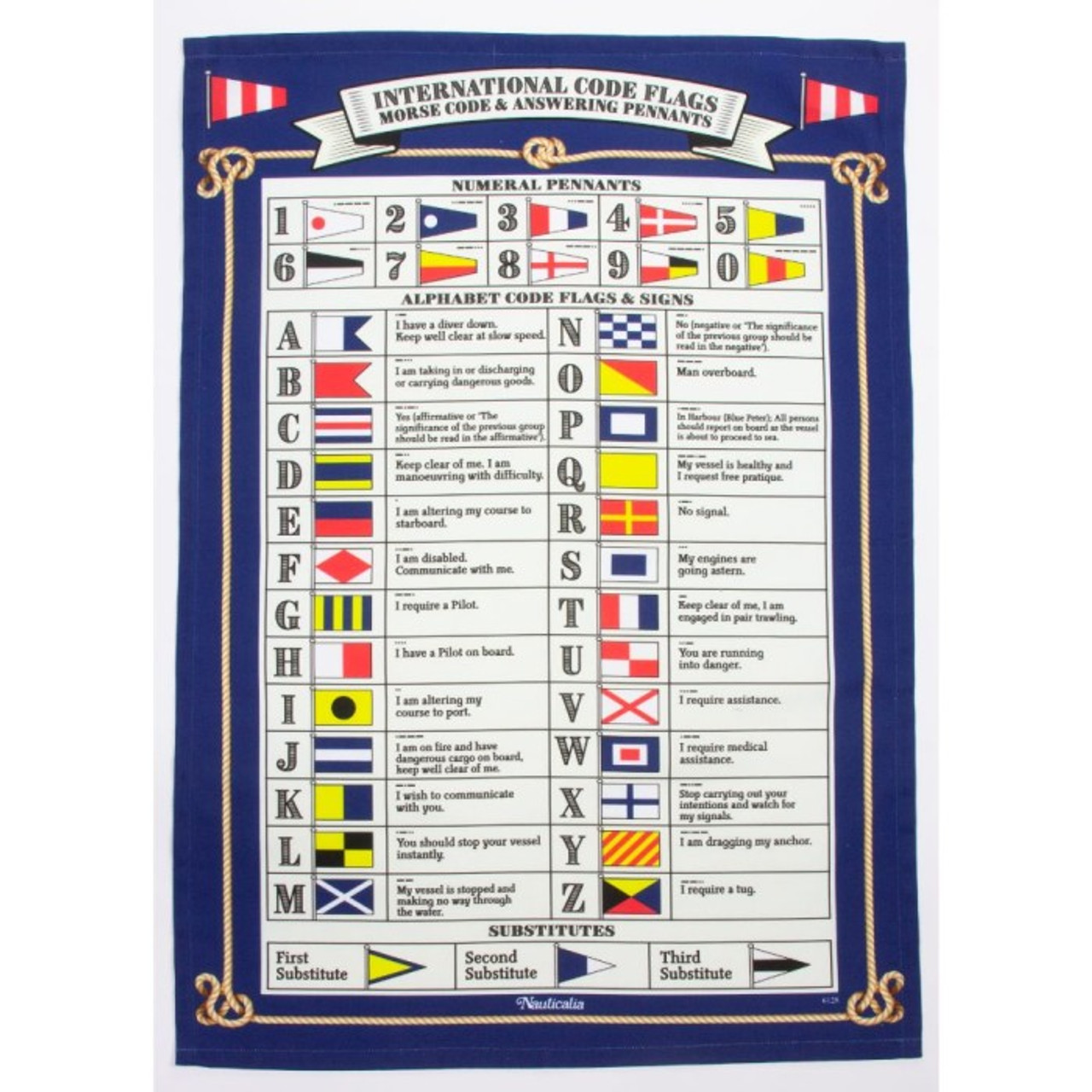 Tea Towel code flags