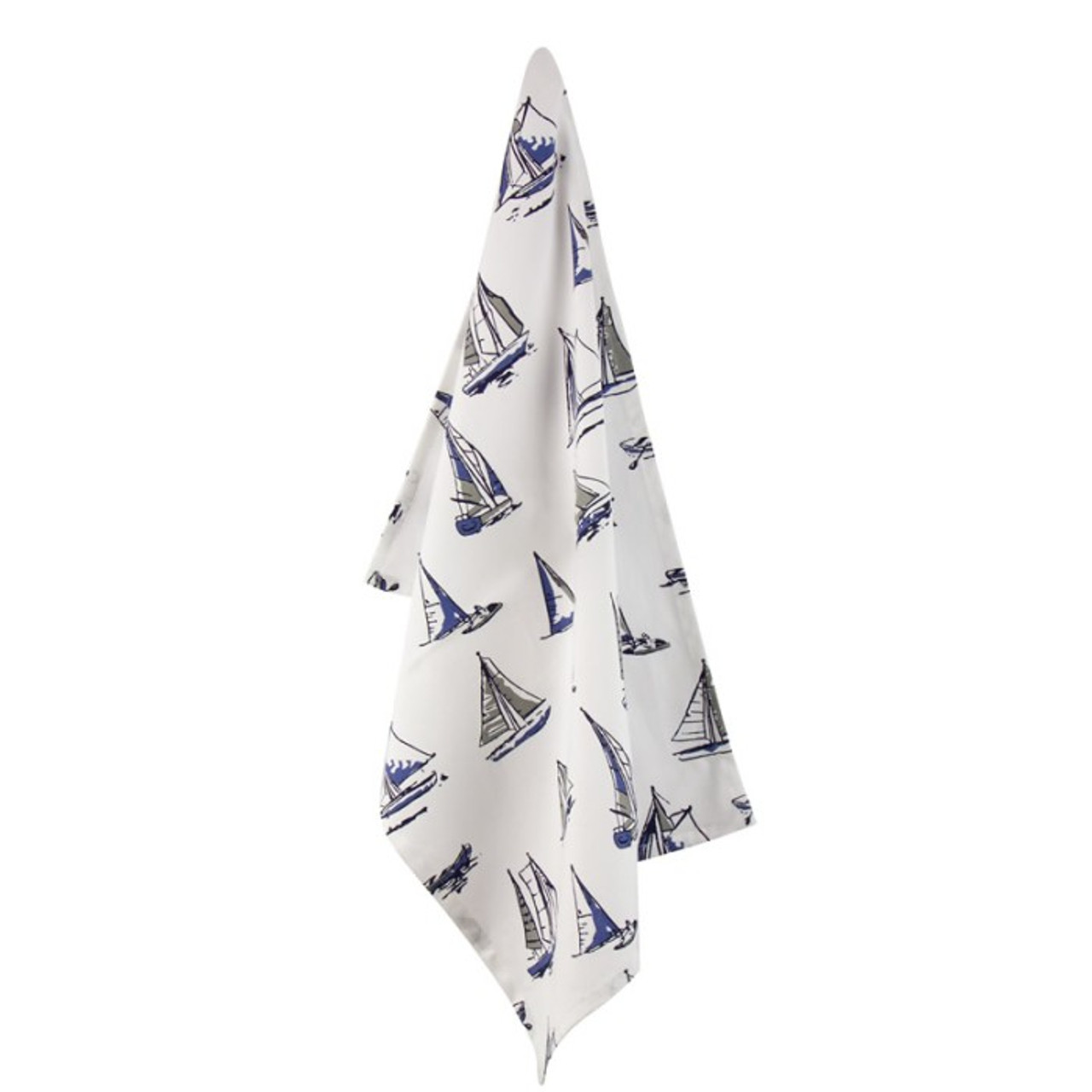 Boats tea towel