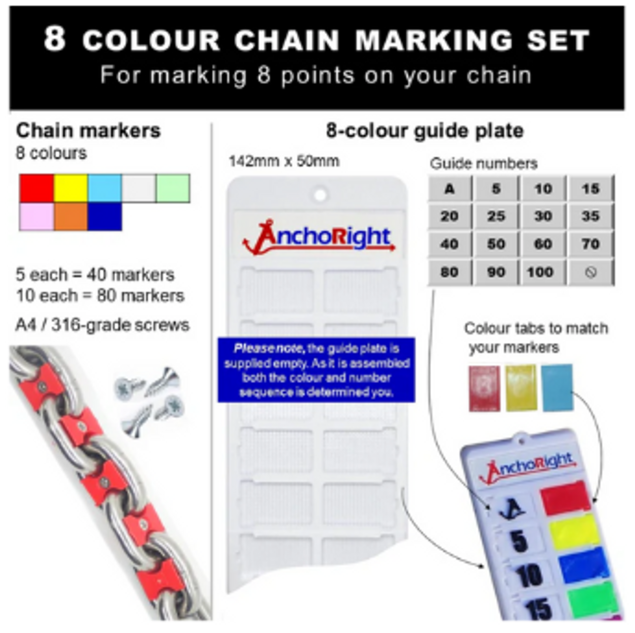 8 Chain Marker Set