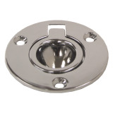Round Flush Pull Ring - Chrome Brass 52mm 