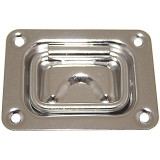 Flush Pull Pressed Stainless Steel 76mm x 57mm