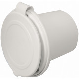 Shower Holder Recessed Round - White