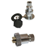 Power Plug - Chrome Brass 3 amp 12/24 volt