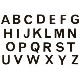 Black Registration Letters