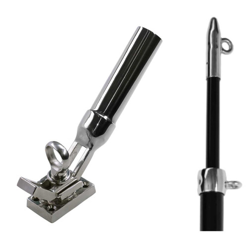 Outrigger Telescopic Pole and Tri Positional Deck Mount Base Bundle VIPER-80033