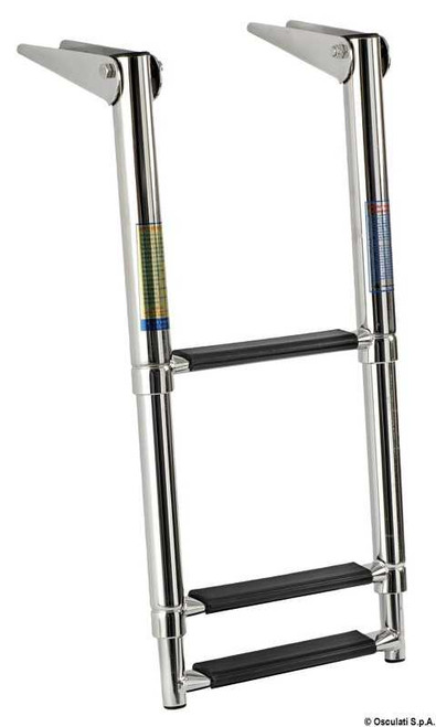 Ladder Black 3-Step Telescopic 49.541.53
