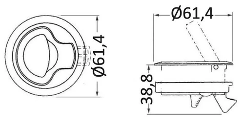 Flush Pull White 61.4mm 38.147.00