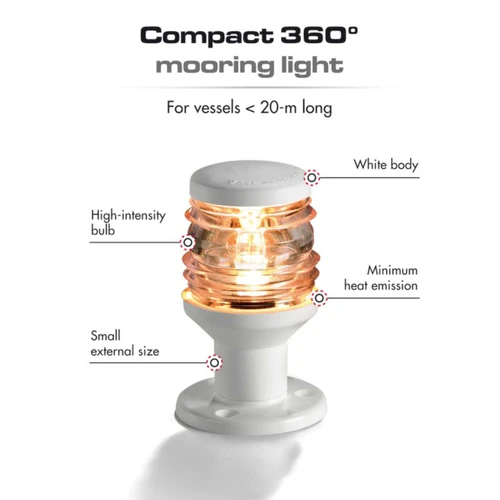Utility 360­° Navigation Anchor Light | Black (12v) 11.412.06