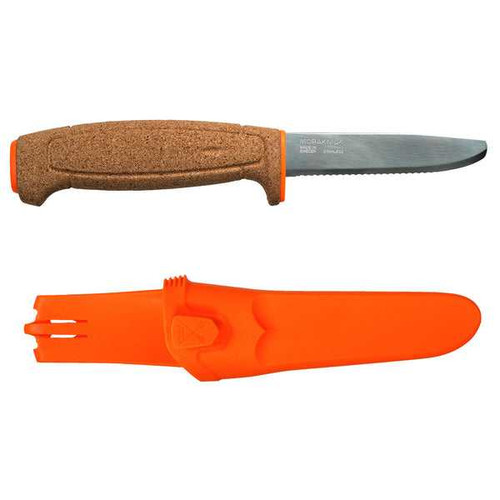 Floating Serrated Knife – Hi-Vis Orange Cork Handle Marine Rescue Knife YKM13131