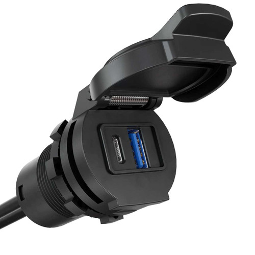 USB Dual Charger | 12/24v USB Type A / Type C RWBG12820