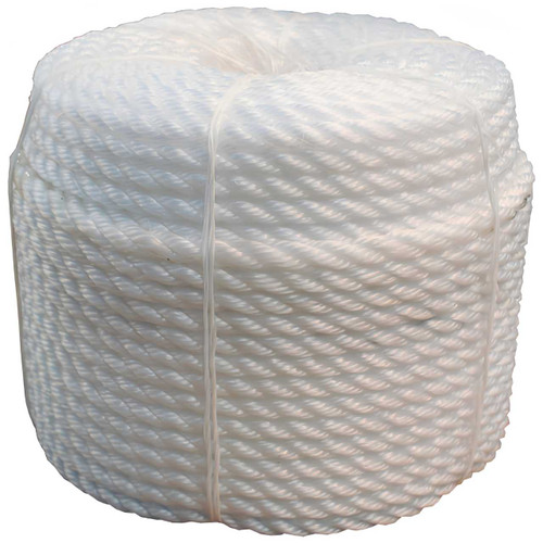 Polyethylene 3-Strand Silver Rope (6mm, 8mm, 10mm) | Sold Per Coil