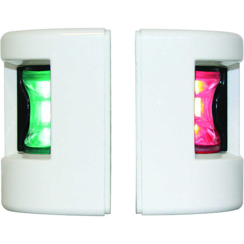 FOS 12"" LED Port & Starboard Lights - 12 Mtr White RWB8621
