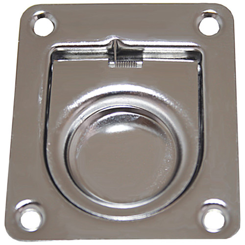 Flush Pull Stainless Steel Anti-Rattle with Spring 65mm x 55mm
