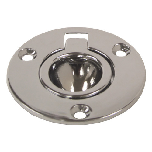 Round Flush Pull Ring - Chrome Brass 52mm Round Flush Pull Ring - Chrome Brass 52mm