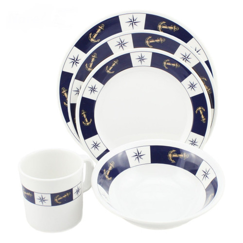 Dinnerware Set - Anchor Pattern