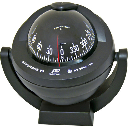Offshore 95 Powerboat Compass Black, Bracket Mounted, Conical Card
