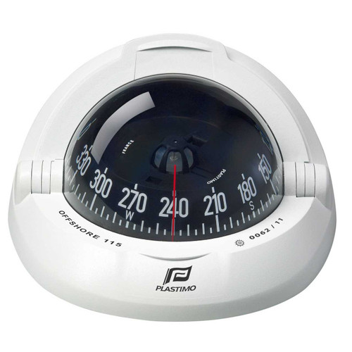 Offshore 115 Powerboat Compass White, Flush Mount, Conical White Card RWB8097