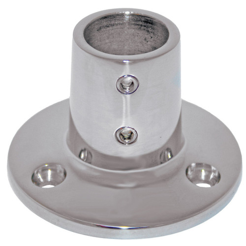 Base - Stainless Steel 90 Degree Round Base 22mm