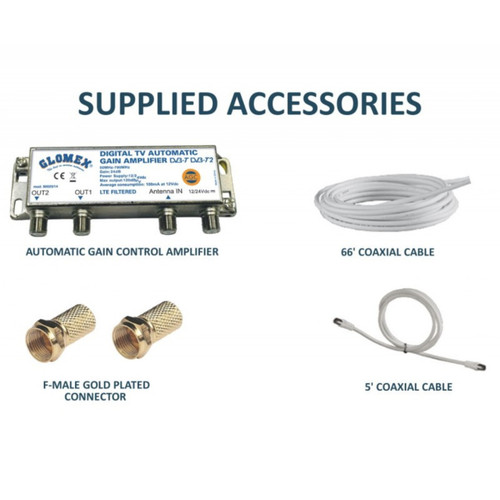 Glomex 'Nashira AGC' 370mm TV Antenna Glomex 'Nashira AGC' 370mm TV Antenna