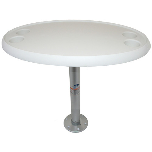 Oval Table with Fixed Pedestal
