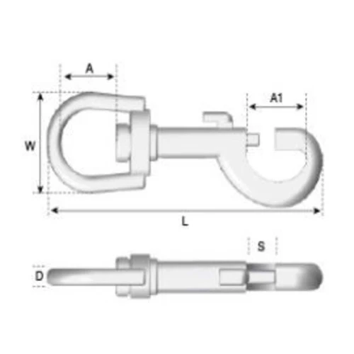 Snap Bolt Clip Stainless Steel 5mm S225-090