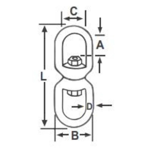 Swivel 10mm Eye & Eye S/S rwb2455
