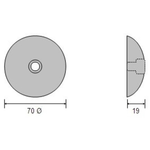 Anode Rudder 70mm CDZ6-70