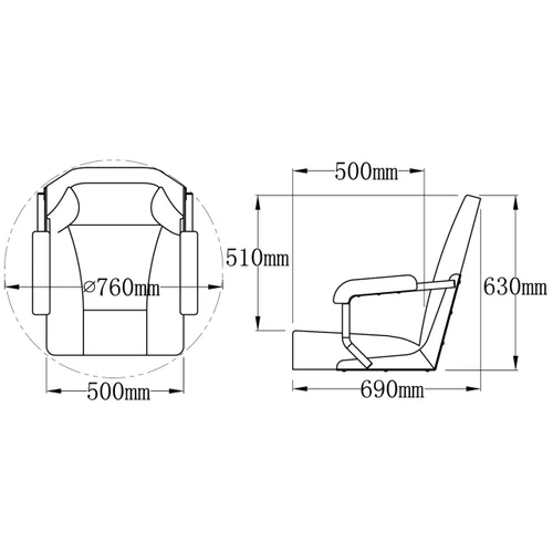 MOJO Deluxe Helmsman Seat White RWB5078