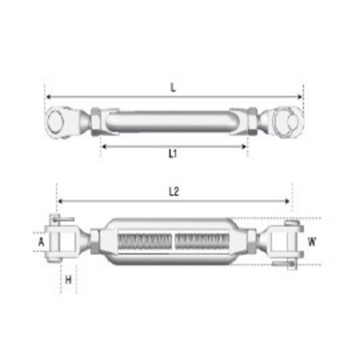 Turnbuckle Jaw/Jaw S/S 8mm S311J-08PR