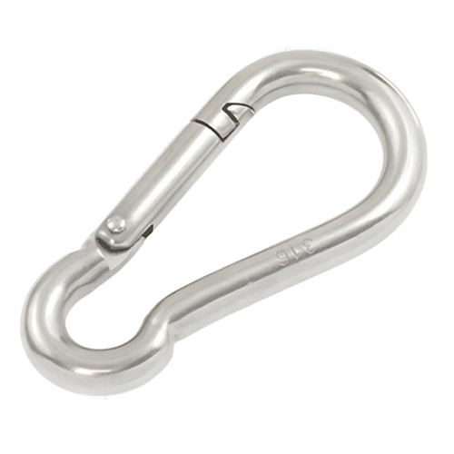 Spring Hook with Eye S/S 6mm Spring Hook with Eye S/S 6mm