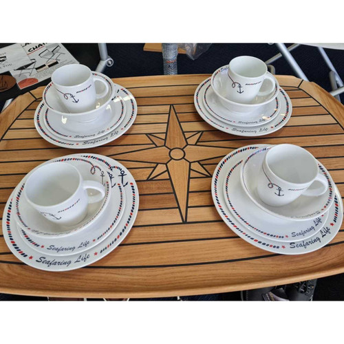 Large Plates with Anchor Design Set of 6 15001