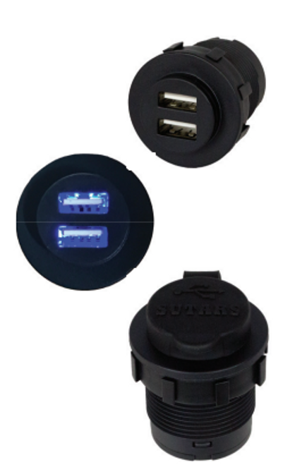 SUTARS Dual USB Socket Illuminated