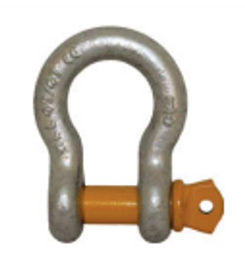 Yellow Pin Rated Bow Shackle 19mm