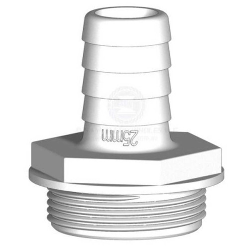 Aquavalve Hose Tail Straight 25mm 45330