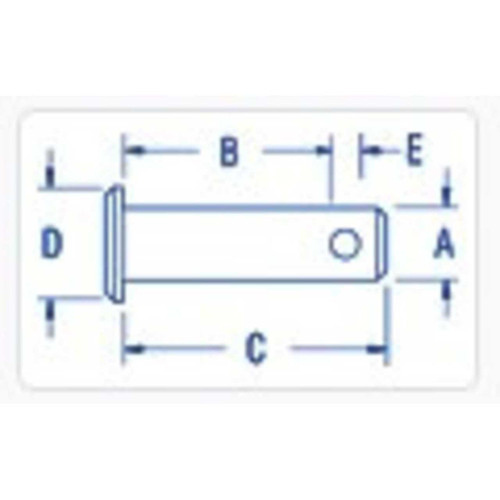 Clevis Pin 7.9mm Dia x 19.0mm RF268