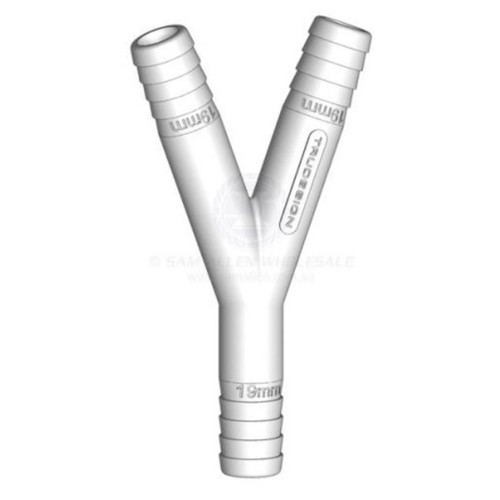 Hose Joiner Y Tail 19mm White Hose Joiner Y Tail 19mm White
