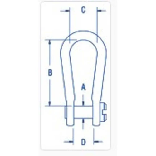 D Shackle Slotted Pin 4.0mm RF615
