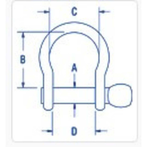 Bow Shackle 6.4mm RF635