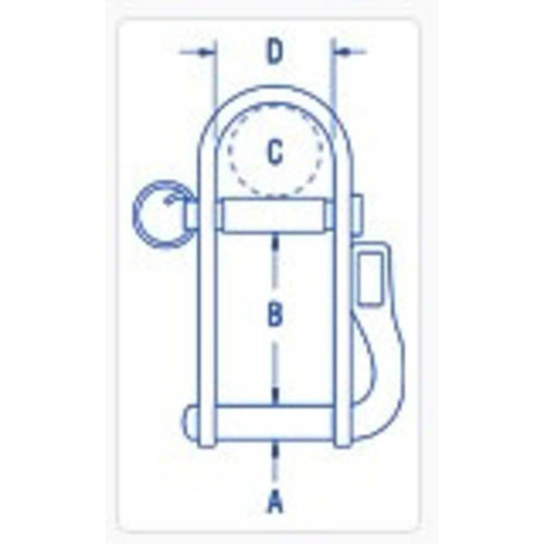 Halyard Shackle 3/16 inch RF1032
