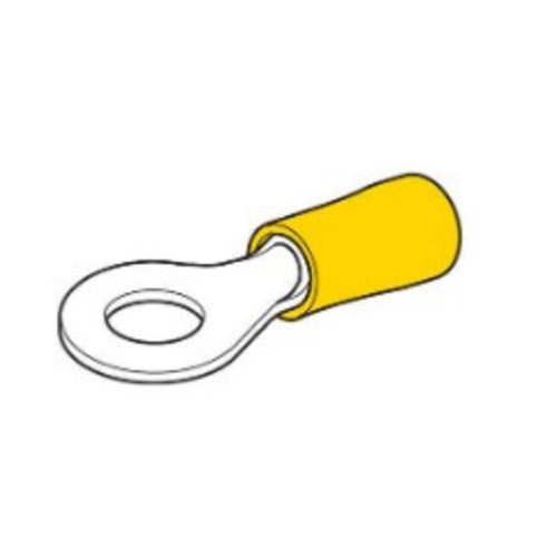 Crimp Terminal Ring Yellow 6.3mm i8246