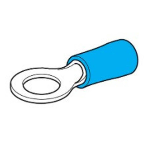 Crimp Terminal Ring Blue 5mm i8243