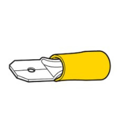 Crimp Terminal Male Blade Yellow Crimp Terminal Male Blade Yellow