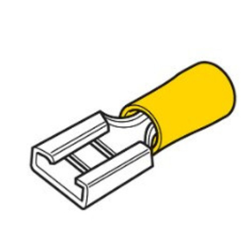 Crimp Terminal Female Blade Yellow Crimp Terminal Female Blade Yellow