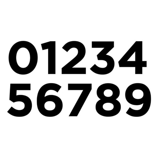 Registration Numbers Black 163mm 1960201P-V