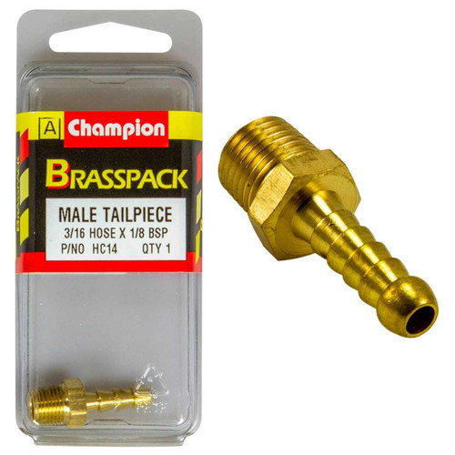 Brass Hose Tail 3/16 x 1/8" HC14