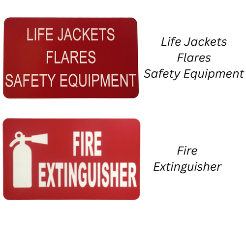 Large Assorted Marine Safety Labels | (100mm x 60mm)