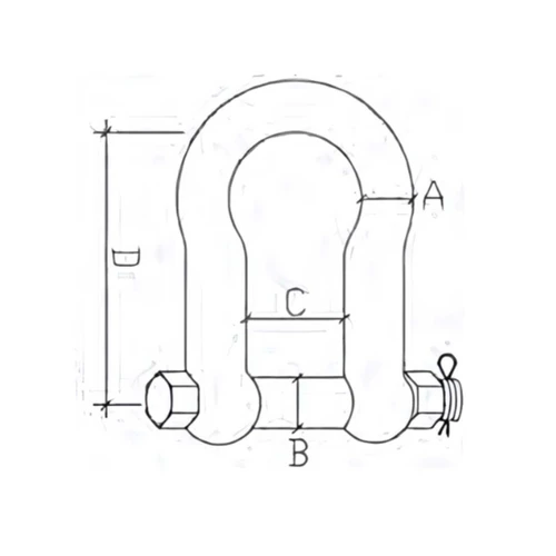 Shackle Safety Bow 3/4" SS-2711BB-34